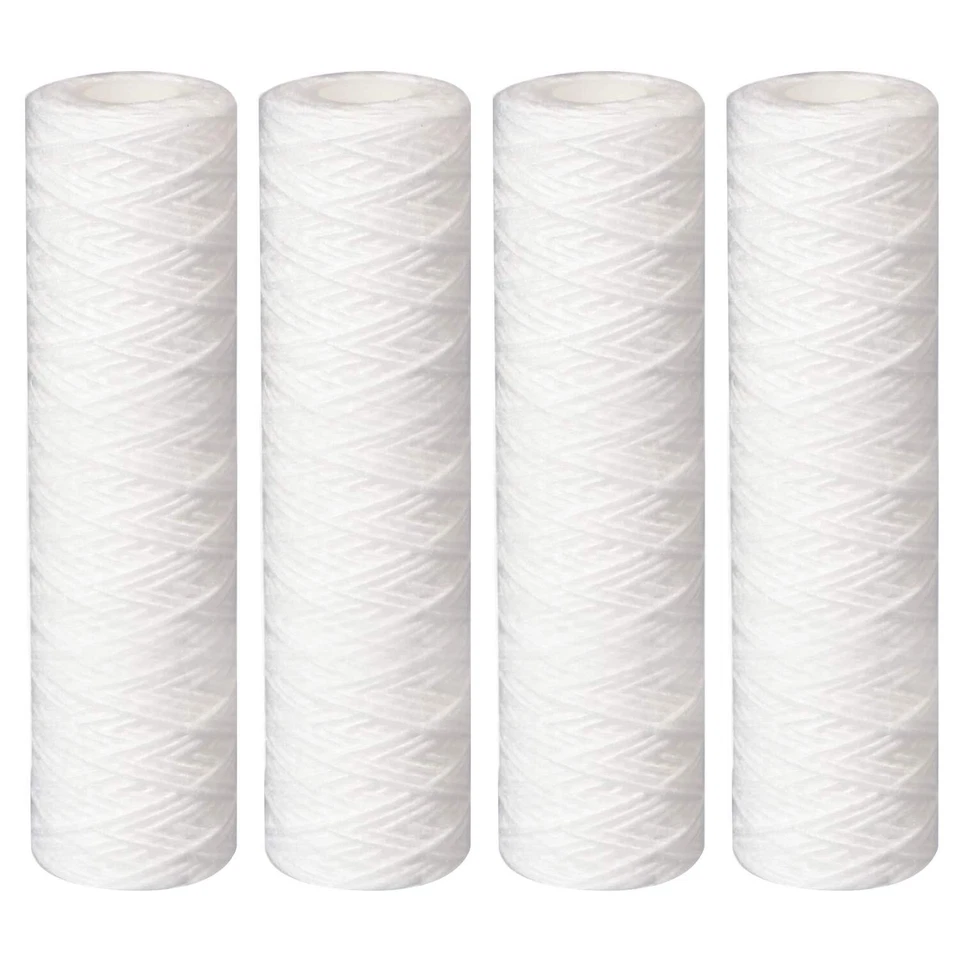 10 Inch PP Wound String Spun Sediment Replacement Filter 5 Micron-4 Pack - Image 1 of 4