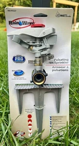 Heavy Duty Pulsating 360 Sprinkler Metal Triple Spike Adjustable Rain Wave - Picture 1 of 5