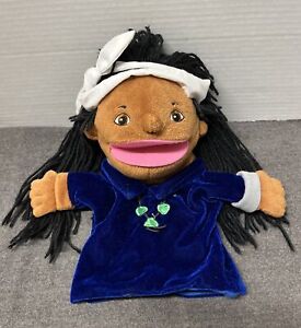 LAKESHORE LET’S TALK AFRICAN AMERICAN GIRL PUPPET, MOVEABLE MOUTH,MACHINE WASH