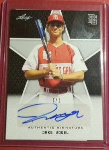 2019 JAKE VOGEL RC AUTO #1/1 BLACK LEAF PERFECT GAME ALL AMERICAN GAME LAD - Picture 1 of 3