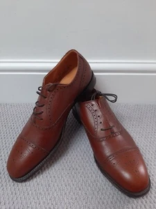 SARTORIA KNIGHTSBRIDGE MENS CHESTNUT/BROWN LEATHER SHOES UK9.5 E WIDTH-UNWORN - Picture 1 of 17