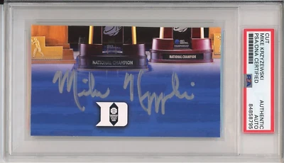 Mike Krzyzewski Duke Basketball Coach Cut Signature PSA DNA COA Autographed HOF - Image 1 of 2