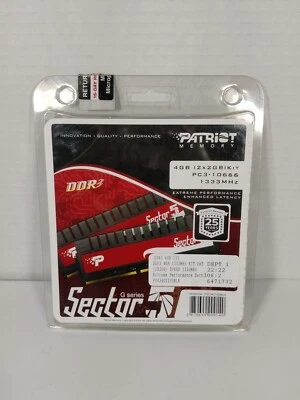 Patriot Sector 5 PGV34G1333ELK 4GB (2x2GB) 1333 MHz DDR3 PC3 DIMM Memory RAM Kit - Image 1 of 4