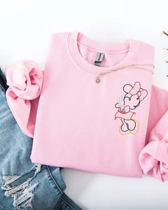 Embroidered Minnie Mouse Doodle outline sweatshirt - Picture 1 of 11