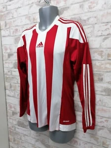 Adidas - Red & White Stripe - Sweatshirt -Football Jersey#18 - Small. - Picture 1 of 11