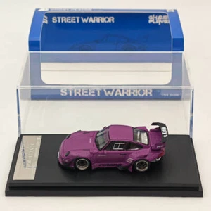 Street WARRIOR SW 1/64 Porsche RWB 993 Rotana Diecast Models Car Purple - Picture 1 of 6