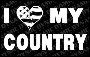 Calcomanía de vinilo grande I Love My Country Heart Pegatina América patriótica antigua gloria - Imagen 1 de 1