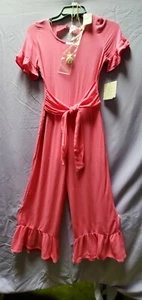 Belle Du Jour Jumpsuit W/ necklace. Pink in color. Have two in stock. M & XL - Picture 1 of 5
