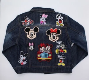Iron on patches for girls and boys sew on patches for kids Mickey Minnie mouse - Picture 1 of 8