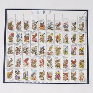Scott #1953-02 State Birds & Blumen neuwertiges Blatt fünfzig 20 Cent US-Briefmarken Vintage postfrisch - Bild 1 von 6