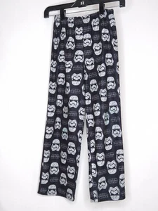 Star Wars Boy's Size MEd 8-10 Pajama Pants Black Logo Straight Leg - Picture 1 of 5