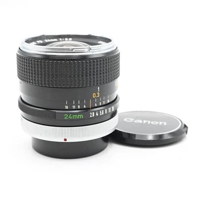 Lente Canon 24 mm f2,8 FD BL nariz cromada temprana, marca "O" #970 Foto 1 de 4