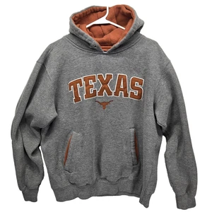 Vintage Champs Texas Longhorns Hooded Sweatshirt Orange on Gray Size Small - Picture 1 of 10