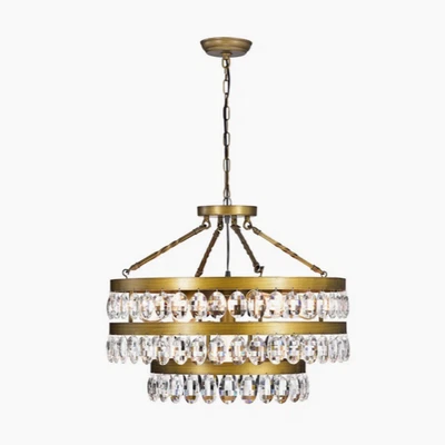 HD Direct 7-Light  Gold Tiered Chandelier - Image 1 of 4