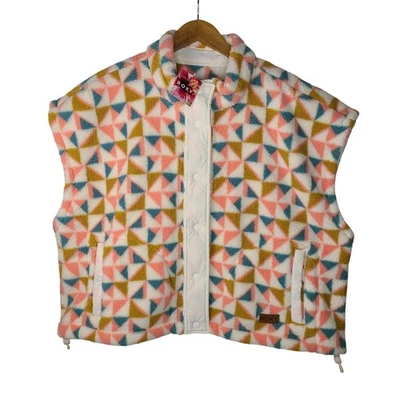 NWT Roxy Originals Women's Great Divide Print Vest Sweater  XL  - Image 1 of 4