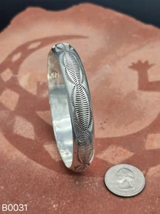 Bracciale Vintage Argento Sterling Bangle Firmato ANB Indonesia - Foto 1 di 4