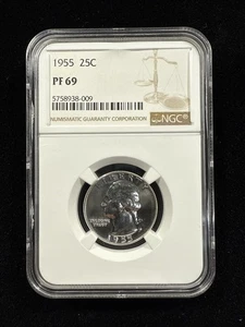 1955 25C Proof Washington Quarter NGC PF69 Item#182 - Picture 1 of 4