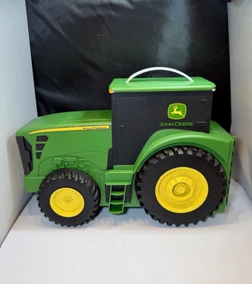 ERTL John Deere Tractor Shaped Carrying Case Farm Toy Storage Box Holder - Image 1 of 4
