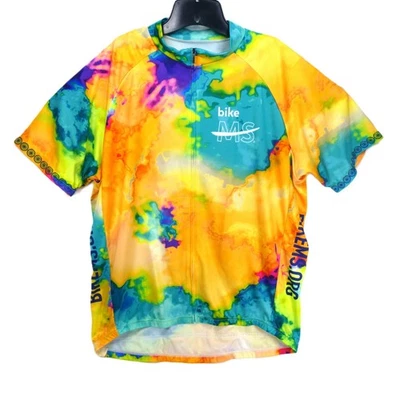 Primal Men’s 2XL Bike MS Cycle To The Shore 2023 Cycling Jersey PGA Tour Tie Dye - Image 1 of 4