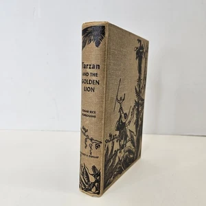 Tarzan And The Golden Lion HC Book Edgar Rice Burroughs 1923 Antique - Picture 1 of 11