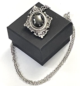 Sarah Coventrys Halskette mit Anhänger "MYSTIQUE" silberfarben Hämatit Cabochon - Bild 1 von 6