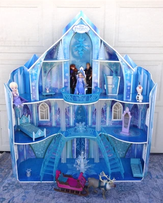 Disney FROZEN Snowflake Mansion HUGE KidKraft dollhouse Lighted with Accessories - Image 1 of 4