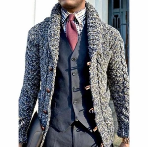 Outfit Matrix - Men’s Slim Cardigan Sweater Jacket - Picture 1 of 1