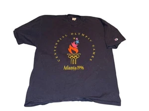 Atlanta 1996 Olympics Vintage XXL T-Shirt Black Champion Shirt Atlanta - Picture 1 of 6