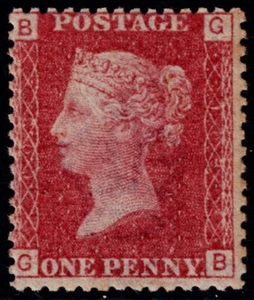 1864 1d Rose-Red-SG 43 Pl 103 GB BF Very Fresh VG Unmounted Mint Cat. £70.00 - Picture 1 of 1