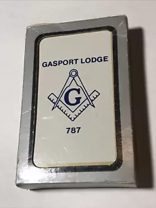 Vintage Sealed Masonic Playing Card Deck Gasport Lodge # 787 - Bild 1 von 9