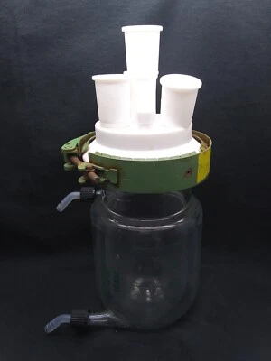Adaptadores de abrazadera de tapa de cuerpo de recipiente de reacción con revestimiento de vidrio CHEMGLASS 500 ML ASTILLADOS Foto 1 de 4