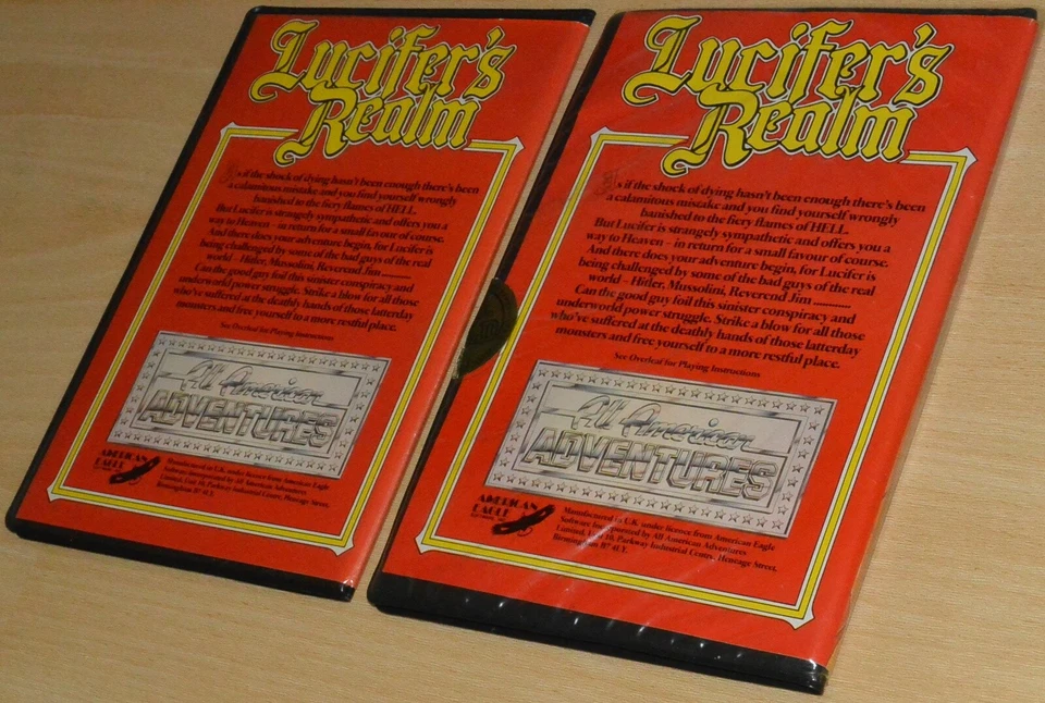 LUCIFERS REALM by All American Adventures for Atari + C64 Disk ~ BOXED - english - Image 1 of 1