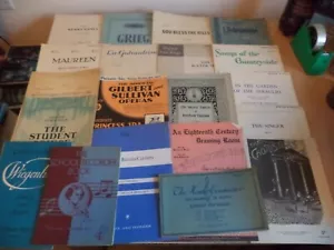 20+ LOTE DE TRABAJOS j ANTIGUO ANTIGUO de colección CANCIÓN PIANO PARTITURAS clásicas etc. - Imagen 1 de 3
