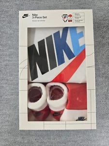 3 Piece Nike Baby Outfit, 0-6 Months, Bodysuit, Booties, Hat, Red, Gift - Picture 1 of 2