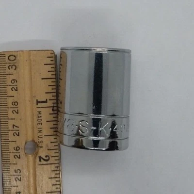 SK 1/2" Drive 12 Point 7/8 In. Shallow SAE Socket 40128 USA NOS - Image 1 of 4