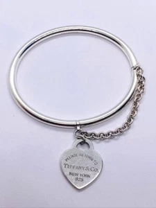 Tiffany & Co Armreif Herzanhänger Armband RAR 7,25" - Bild 1 von 8