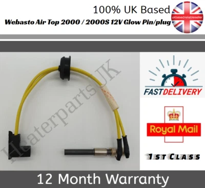 Glow Pin/Plug 84906B for Webasto Air Top 2000 & 2000S 12V Diesel Parking Heater - Image 1 of 4