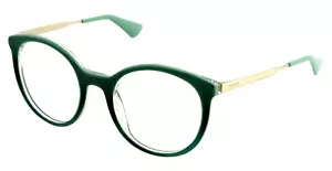 PRADA SPR17S UFU-3O1 56mm Green Gold Eyeglasses Sunglasses Frames Only Italy - Picture 1 of 7