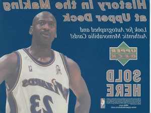 Michael Jordan decal sticker ad Upper Deck Sold Here! - Picture 1 of 2