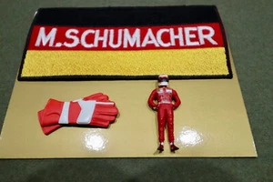 Michael Schumacher figurine, patch, & scale model gloves - Picture 1 of 1