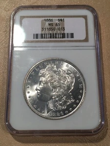 1886 Morgan Silver Dollar - NGC MS 65 Super Luster - High Quality Scans #0013 - Picture 1 of 2