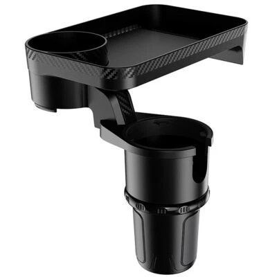 Car Cup Holder Tray Multifunctional Expanded 360 Rotation Adjustable Plastic ABS - Image 1 of 4