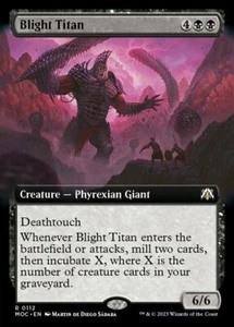 MTG Blight Titan - Extended Art NM-Mint Commander: March of the Machines - Picture 1 of 1