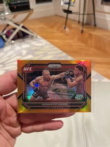 2022 Panini Prizm UFC GEORGES ST PIERRE Card #61 ORANGE PRIZM /99 - Picture 1 of 2