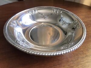 10" Antique Sterling Silver Bowl Frank Whiting Co 650 scrap or restore 7 oz.