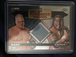 2006 Topps Heritage II Chrome WWE Ringside Relics Kane/Umaga MAT RELIC - Picture 1 of 2
