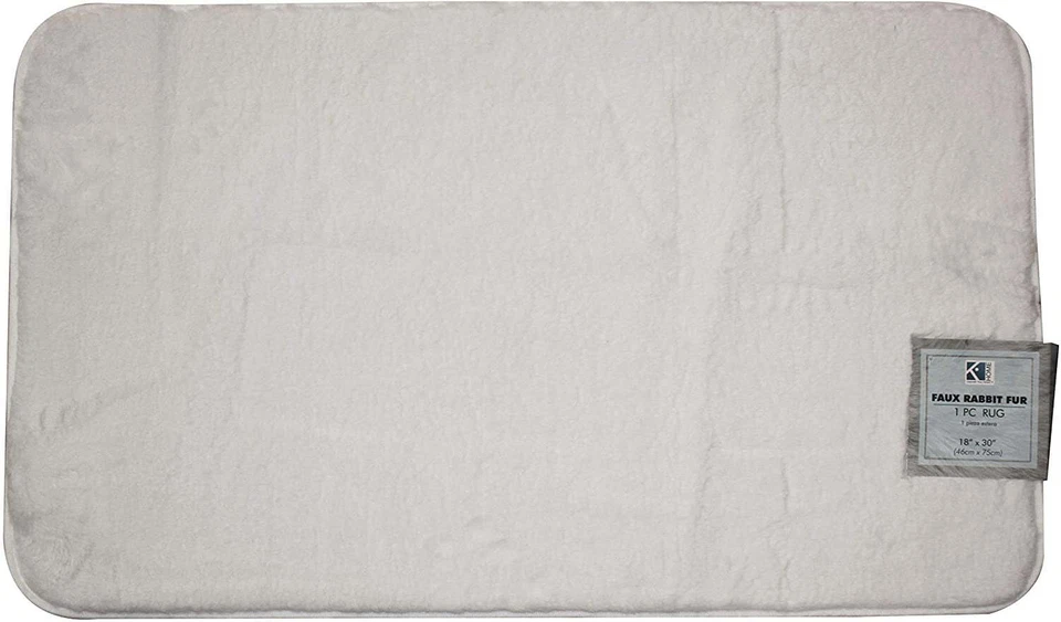 Alfombra de baño suave de piel de conejo sintética alfombra antideslizante alfombras de baño decoración del hogar 5 colores Foto 1 de 4