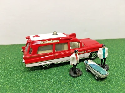 Matchbox '63 Cadillac Miller County Ambulance,Emergency Response,Patient & EMT's - Image 1 of 4