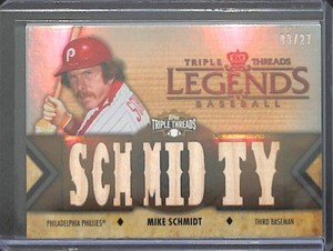 2012 Topps Triple Threads Legends Relic #TTRL-19 Mike Schmidt No 3 of 27