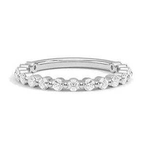 Anillo de la eternidad de oro 14 K de 0,50 quilates, anillo de boda de diamantes, anillo de boda de diamantes - Imagen 1 de 5